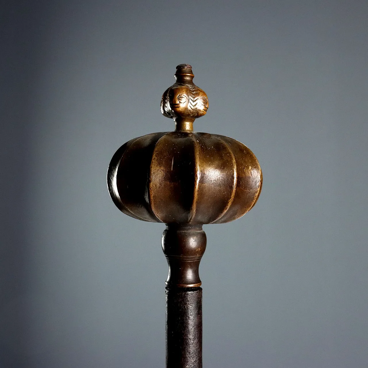 Andirons and spark guards in wrought iron and bronze, 19th century 7