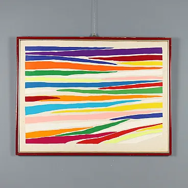 Opera d'arte moderna di Piero Dorazio, feltro multiplo, anni '70