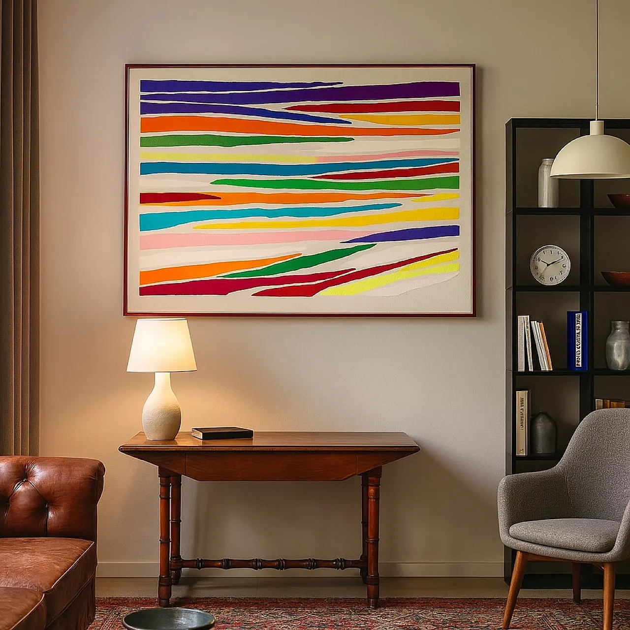 Opera d'arte moderna di Piero Dorazio, feltro multiplo, anni '70 2