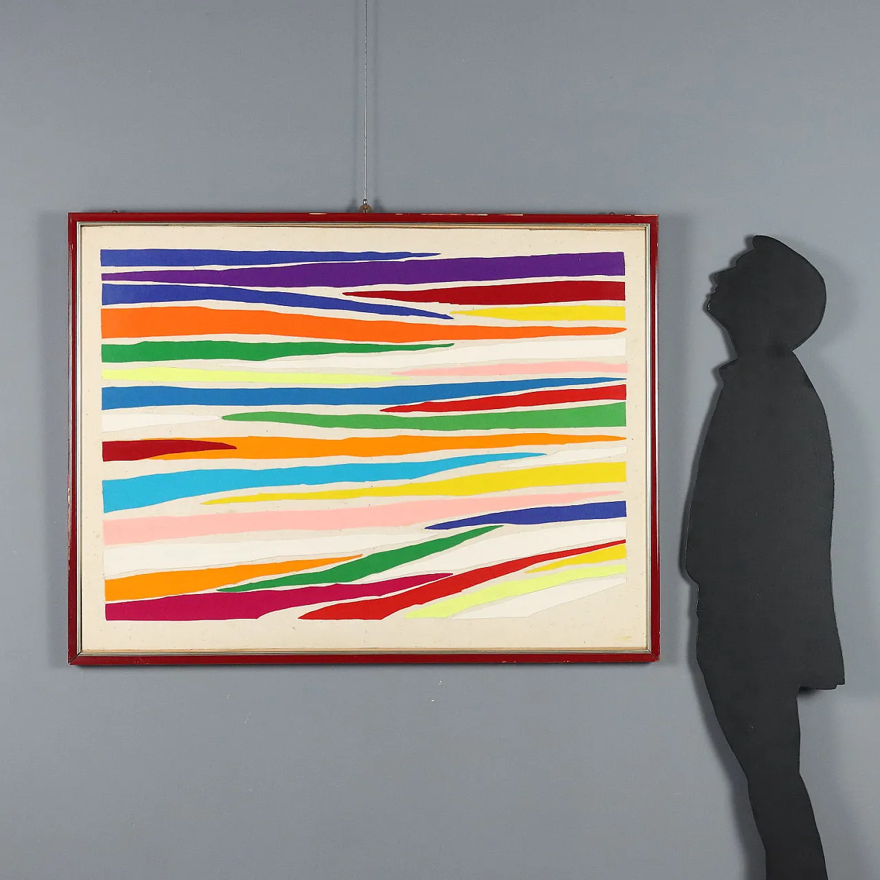 Opera d'arte moderna di Piero Dorazio, feltro multiplo, anni '70 3