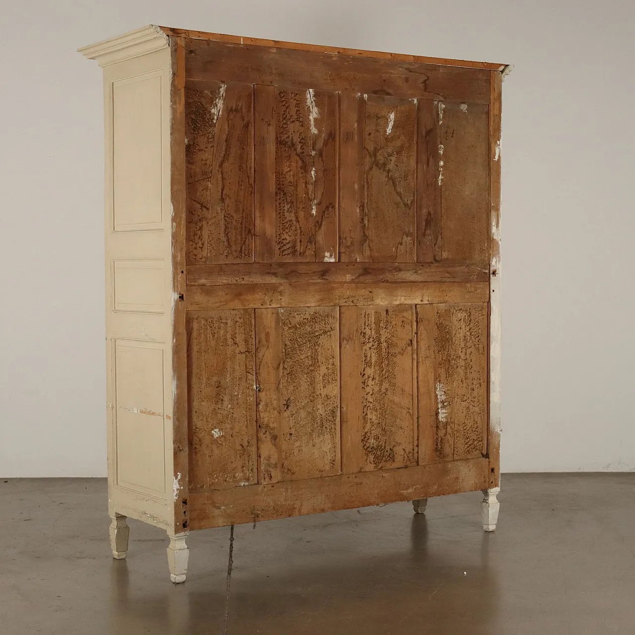 Armadio dispensa Direttorio in pioppo laccato bianco, fine '700 8