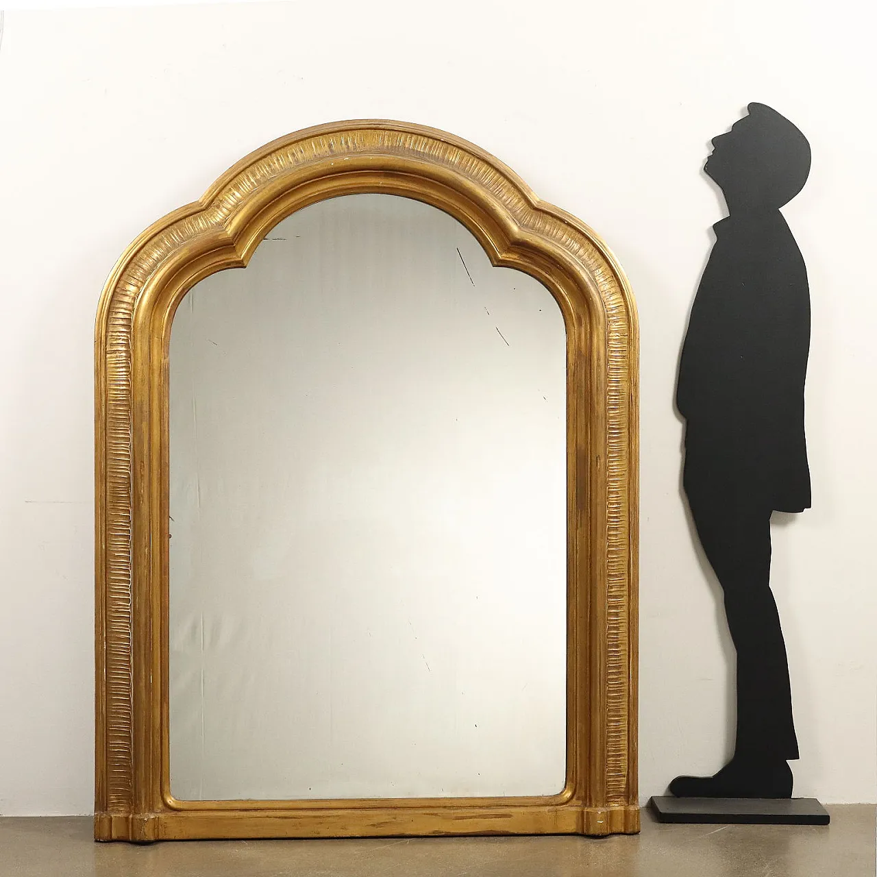 Caminiera in abete dorato di gusto eclettico, '800 3