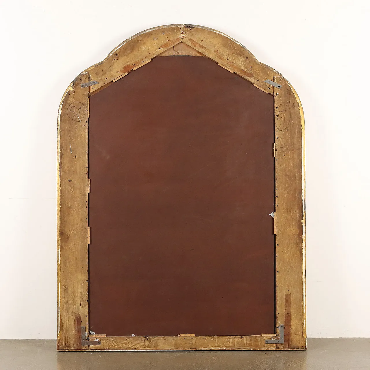 Caminiera in abete dorato di gusto eclettico, '800 10