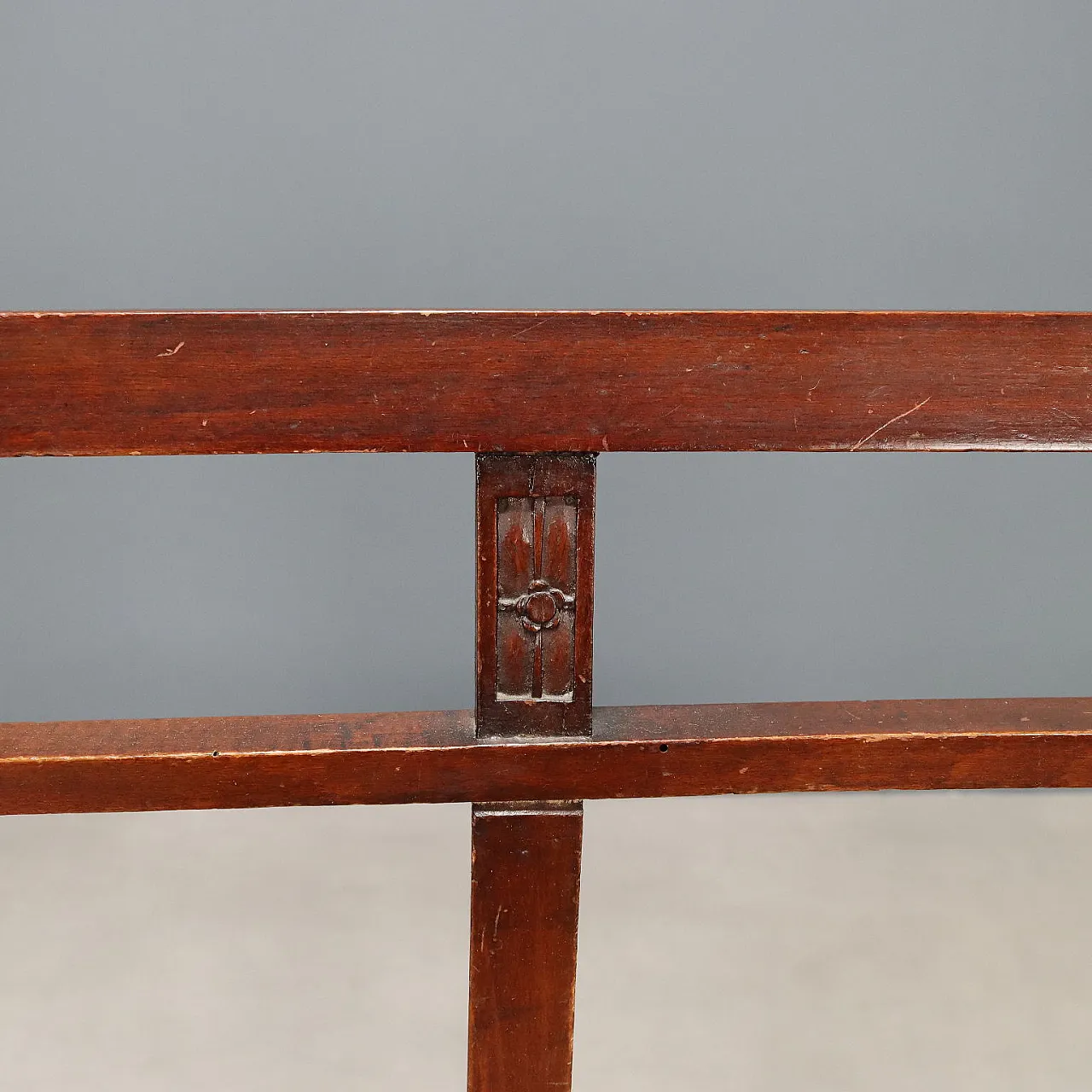 Sofa Art Nouveau in walnut and painted beech, 19th century 6