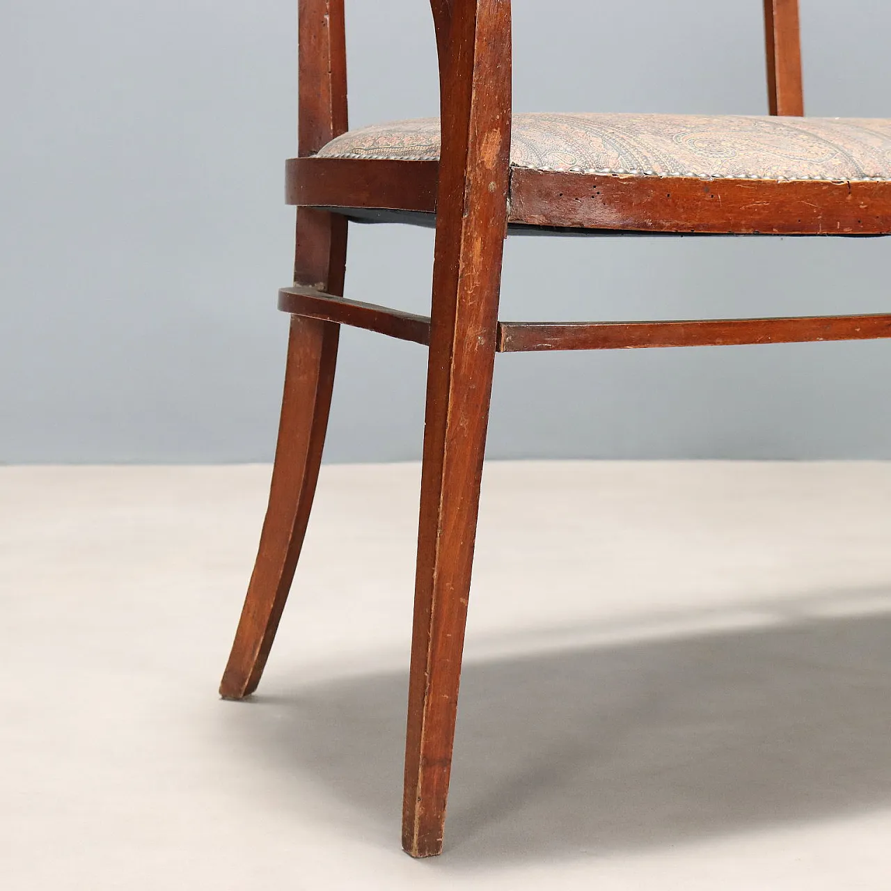 Sofa Art Nouveau in walnut and painted beech, 19th century 7