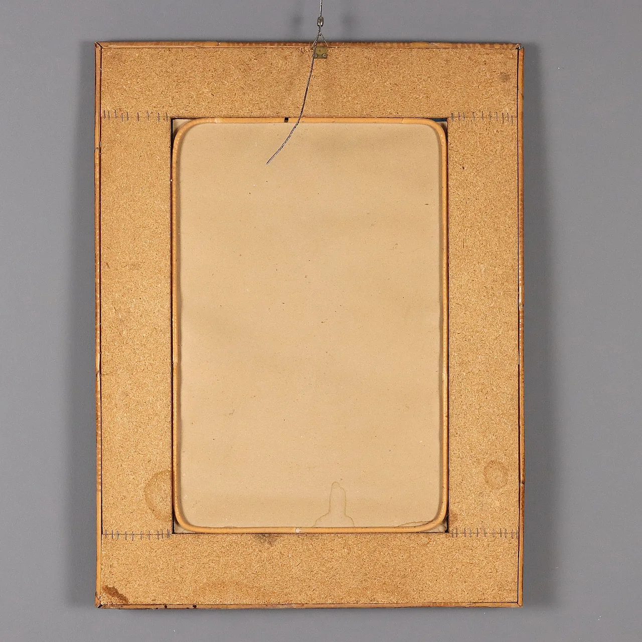 Mirror in bamboo and wicker, 1980s 9