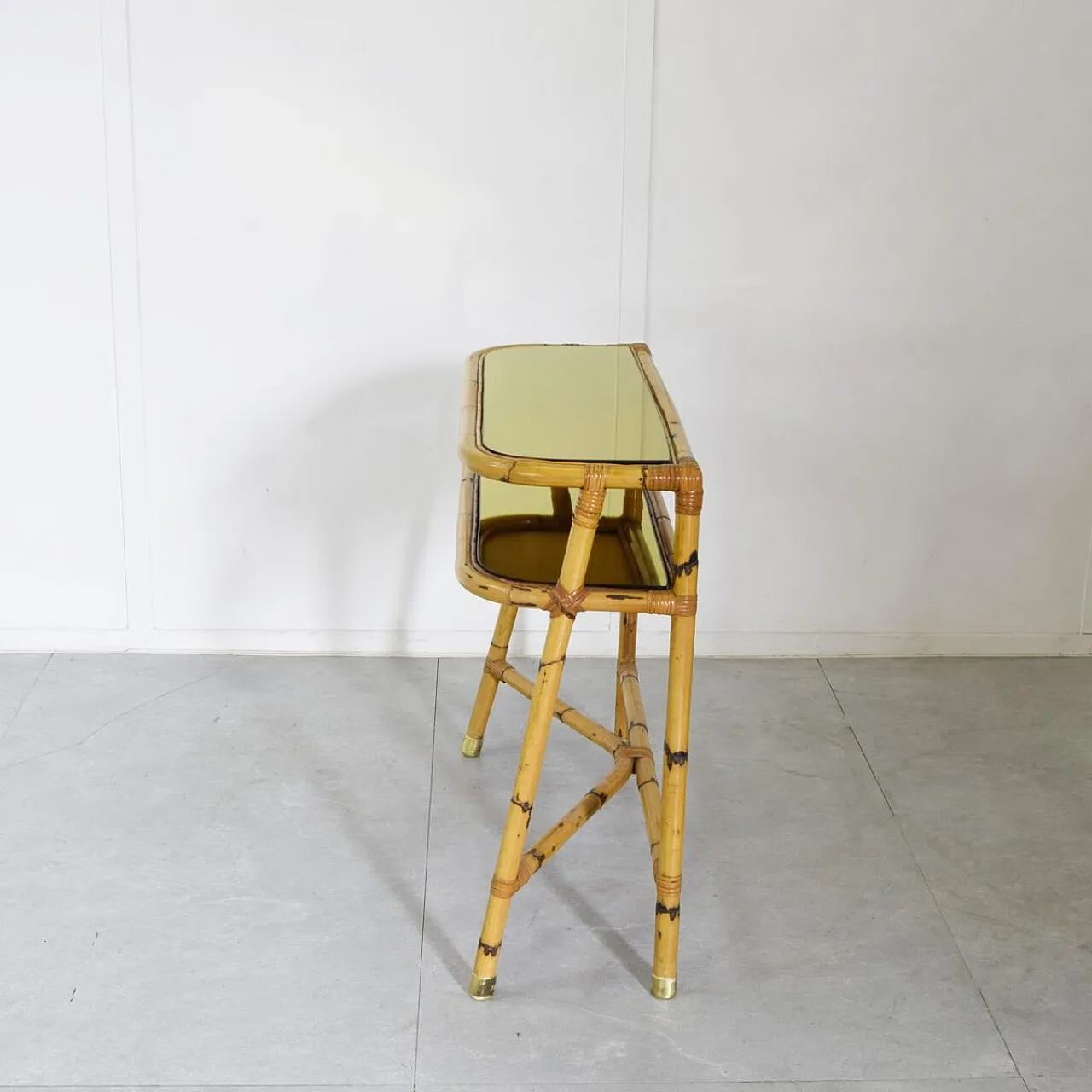 Mid-Century bamboo console table, 1960s 5