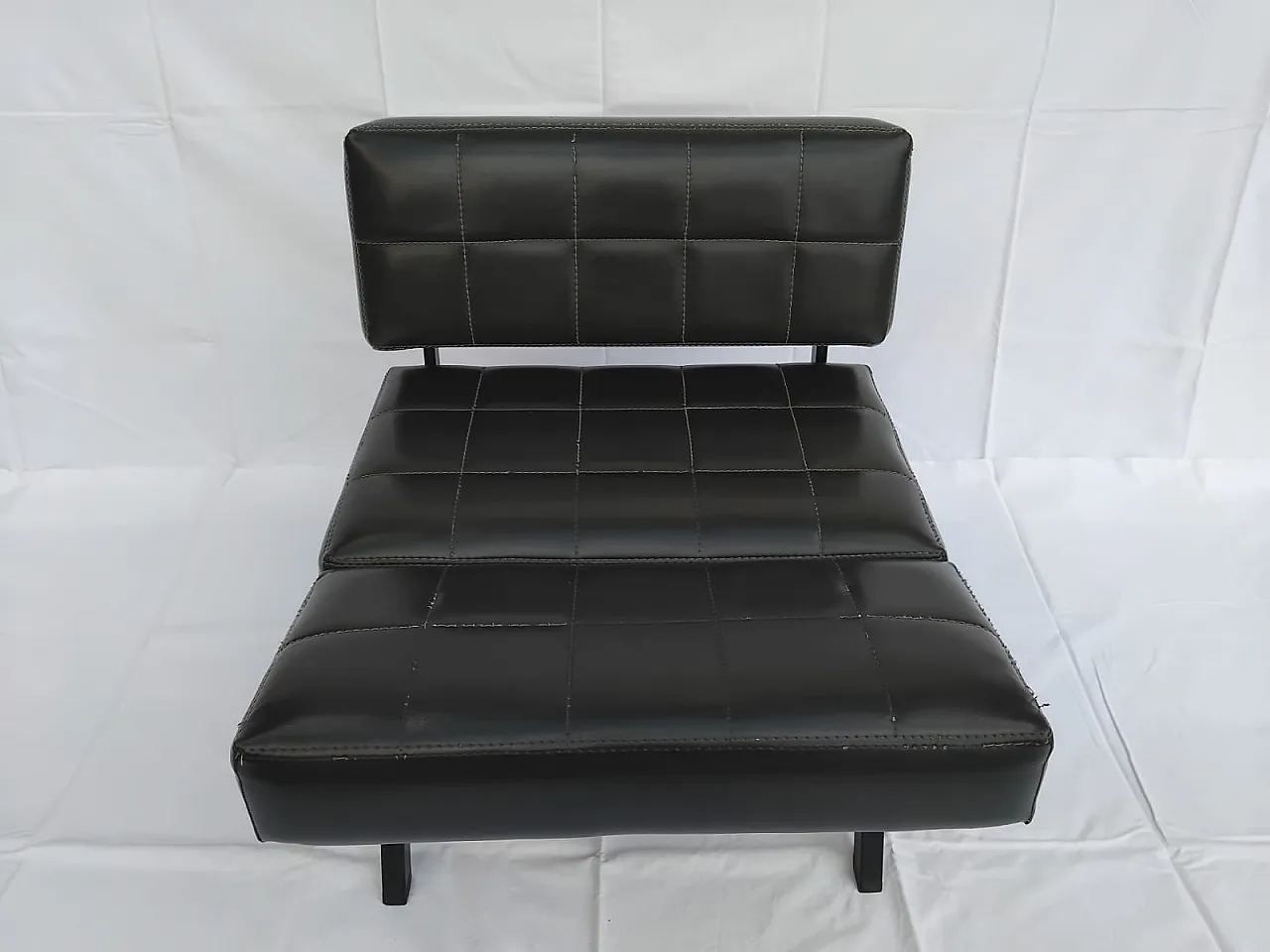 Salotto Rito Valla per Ipe similpelle verde scuro, anni '70 26