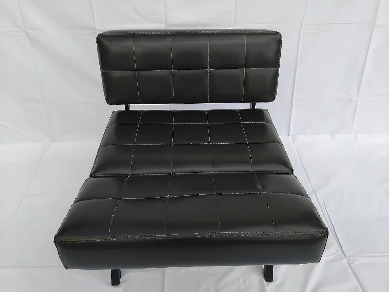 Salotto Rito Valla per Ipe similpelle verde scuro, anni '70 27