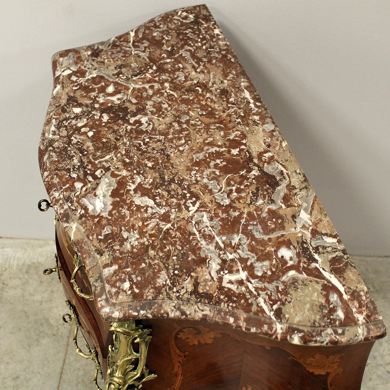 Napoleon III chest of drawers inlaid 19th century 14