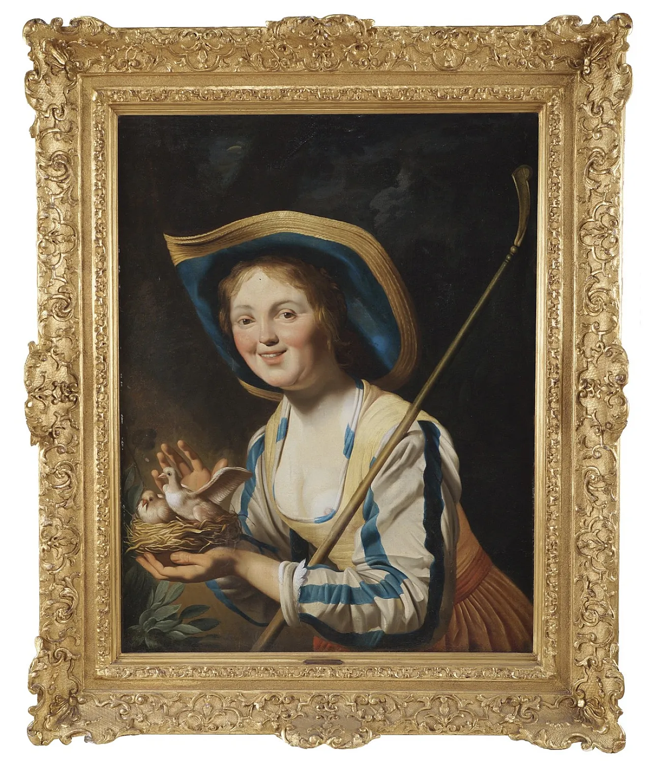 Pastorella con Nido di Uccelli di Gerrit Van Honthorst, '700 1