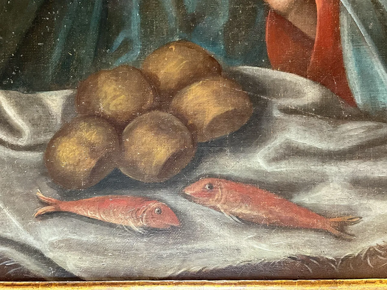 Cristo Benedicente con i Pani e i Pesci, Scuola Veneta, fine '600 4