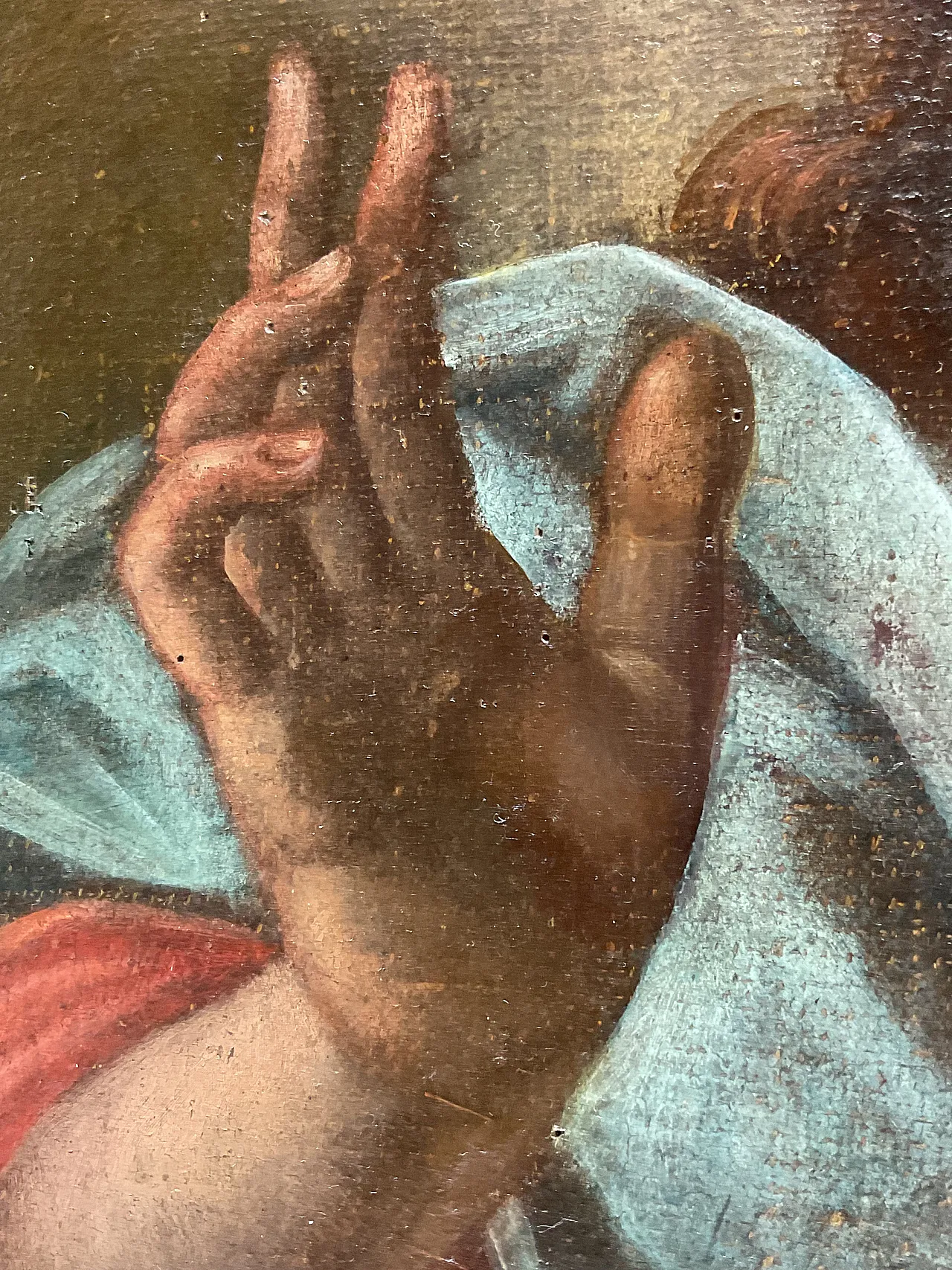 Cristo Benedicente con i Pani e i Pesci, Scuola Veneta, fine '600 8