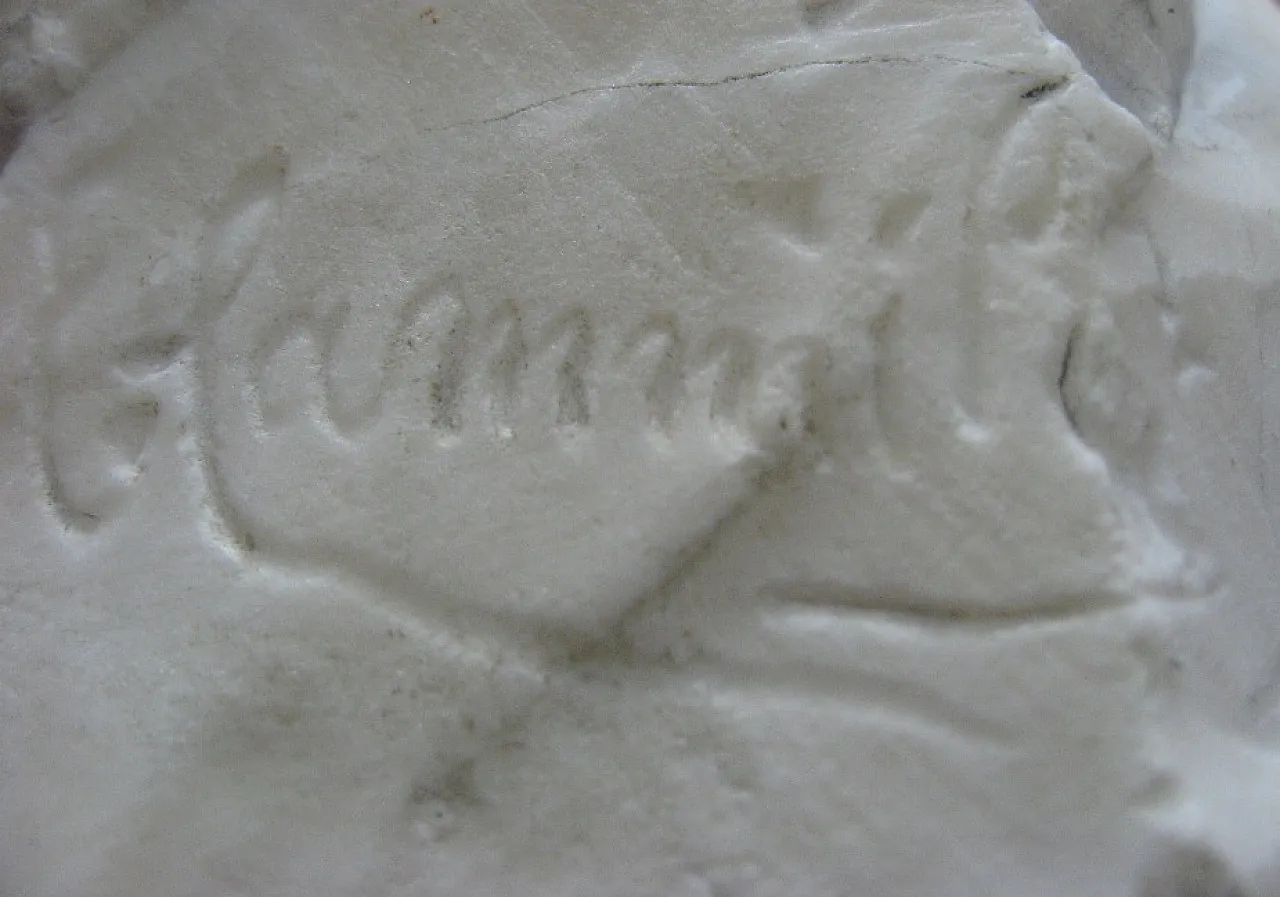 Alabaster sculpture Boy with dogs in his pocket, 20a 5