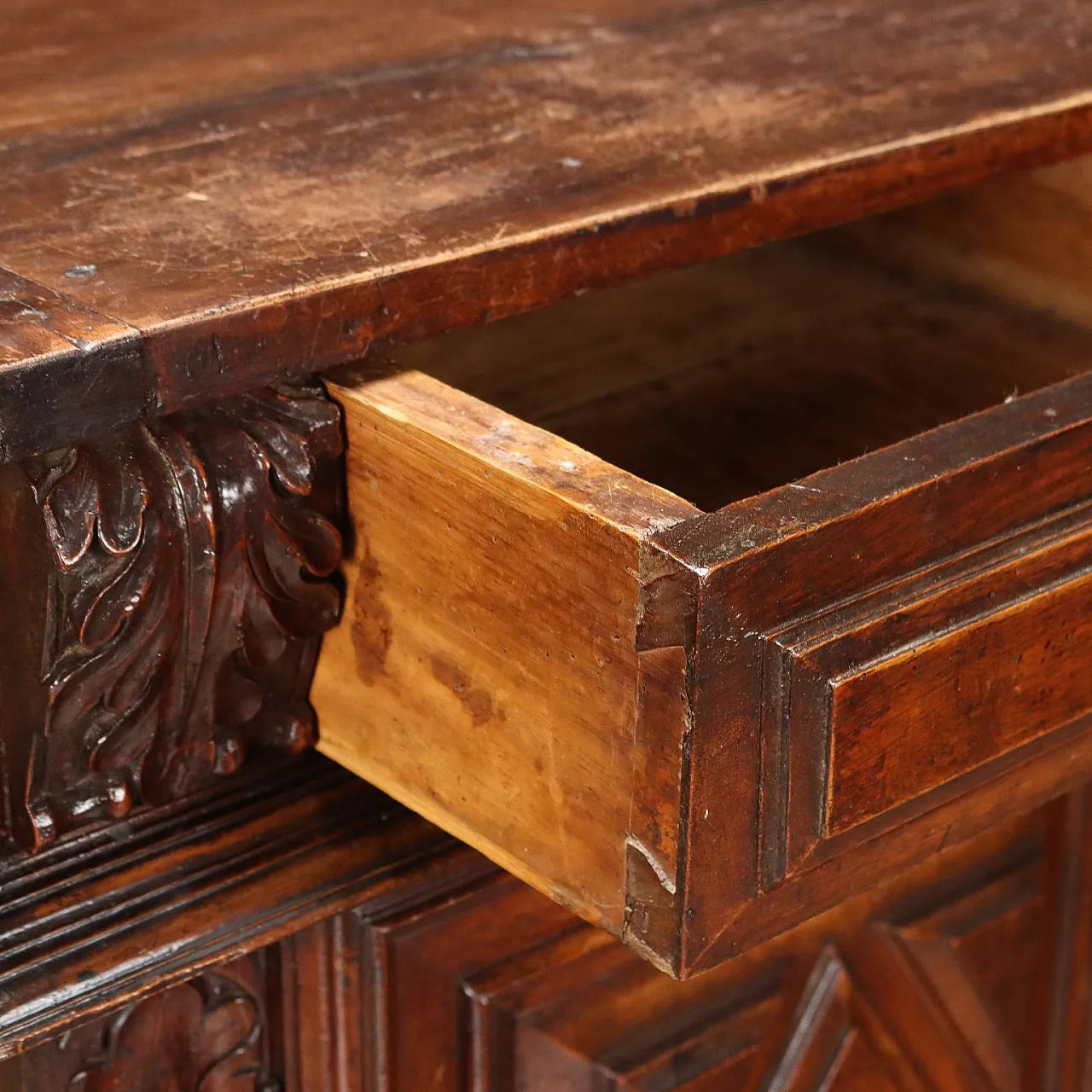 Credenza Barocca in legno di noce, '700 4
