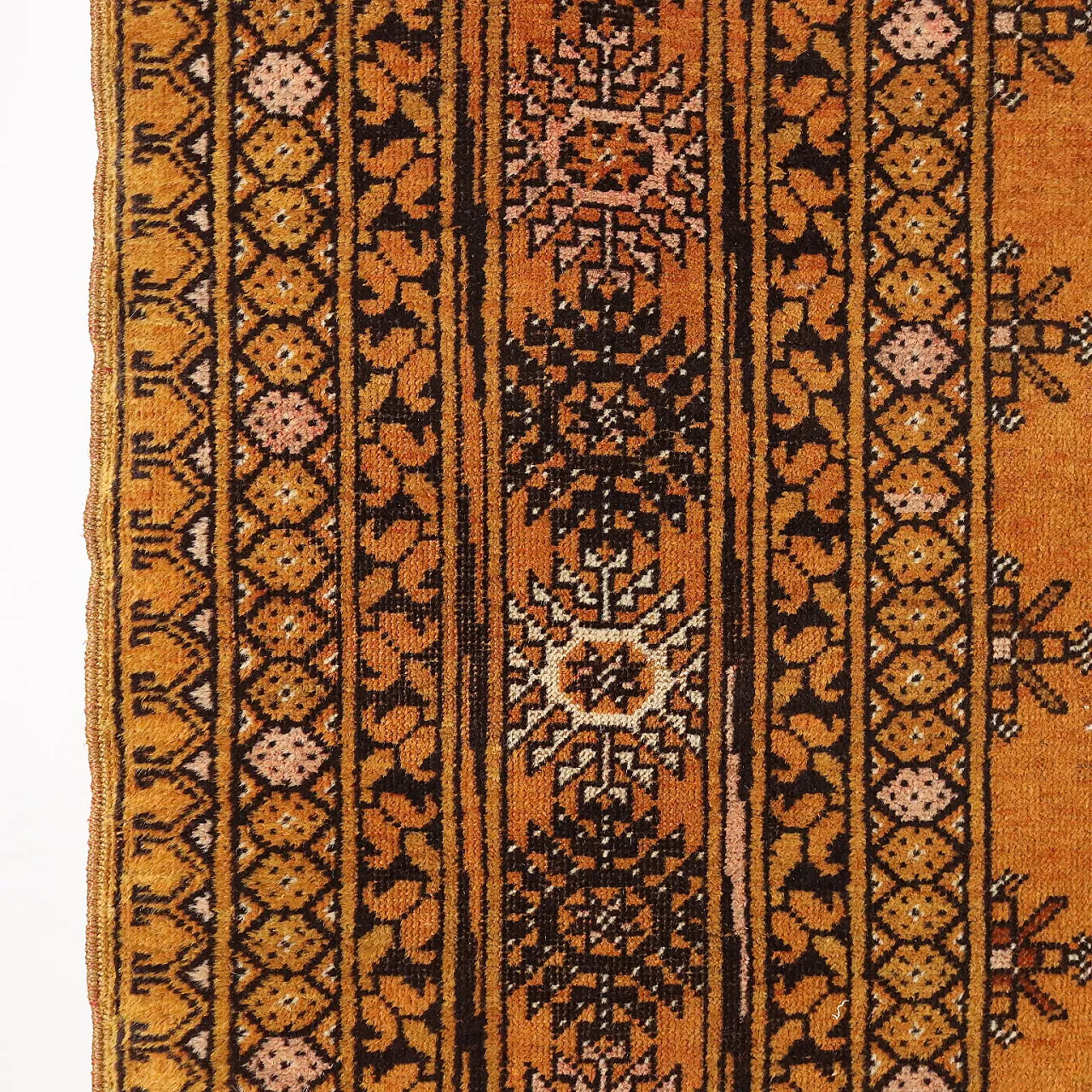 Tappeto Bukhara in cotone e lana, fine '900 5