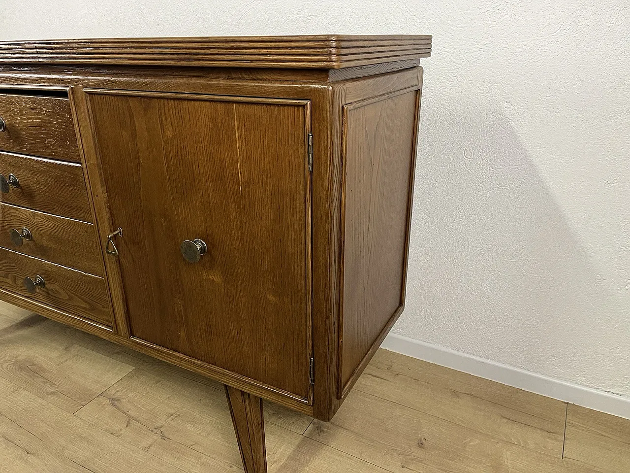 Oak wood sideboard cabinet, 1940s 6
