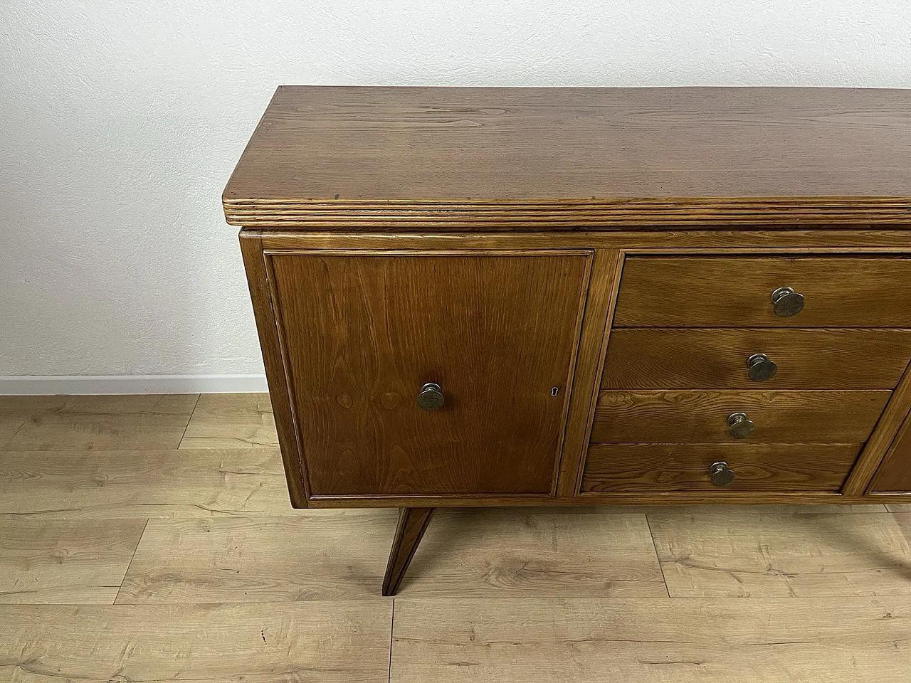 Oak wood sideboard cabinet, 1940s 7