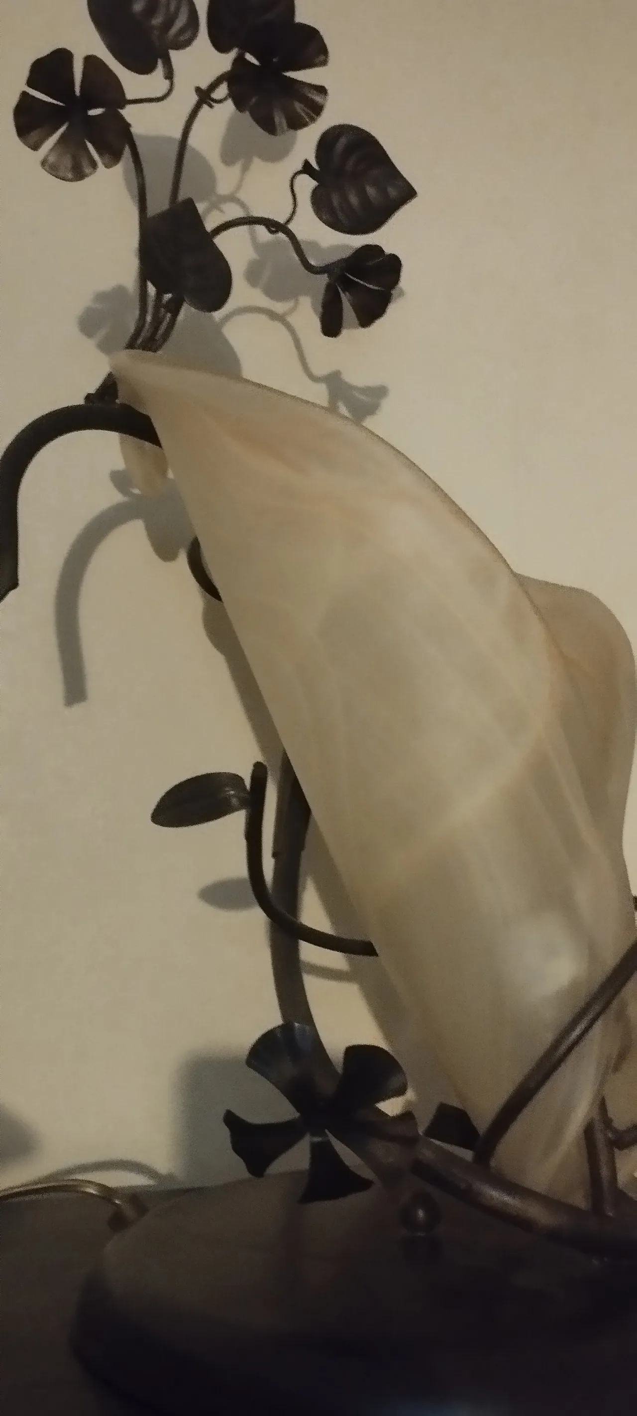 Lamp in wrought iron and blown glass, 90s 4