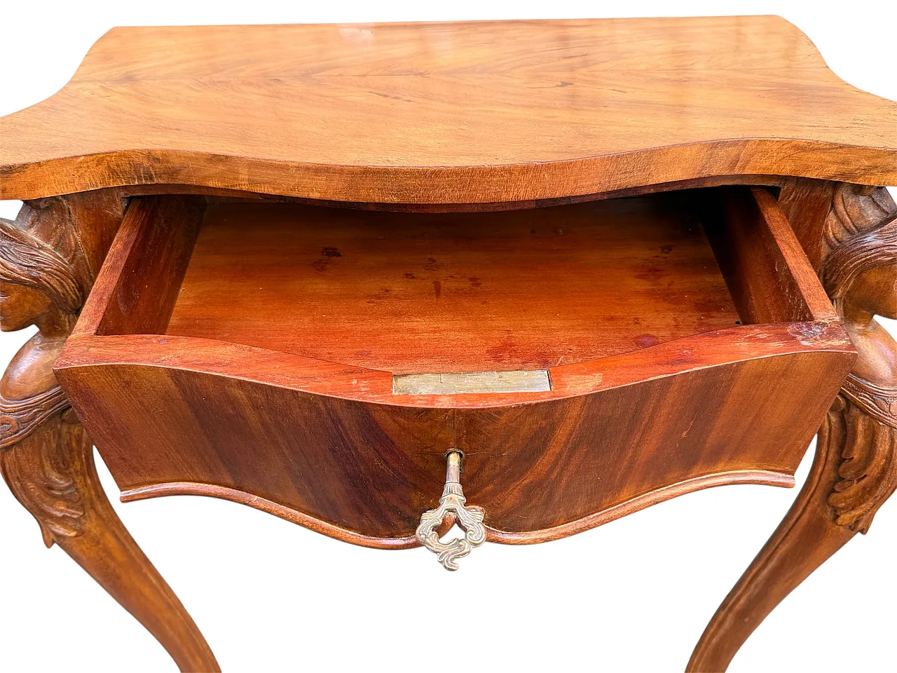 Pair of Louis XV Style Wall Bedside Tables, early 20th c. 12