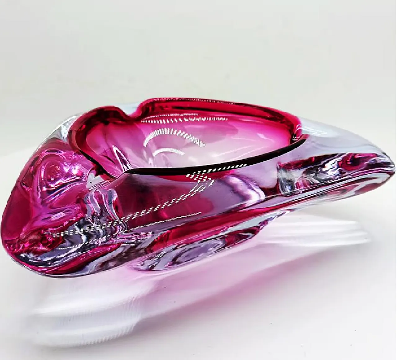 Triangular ashtray in Murano glass, 1960s 2