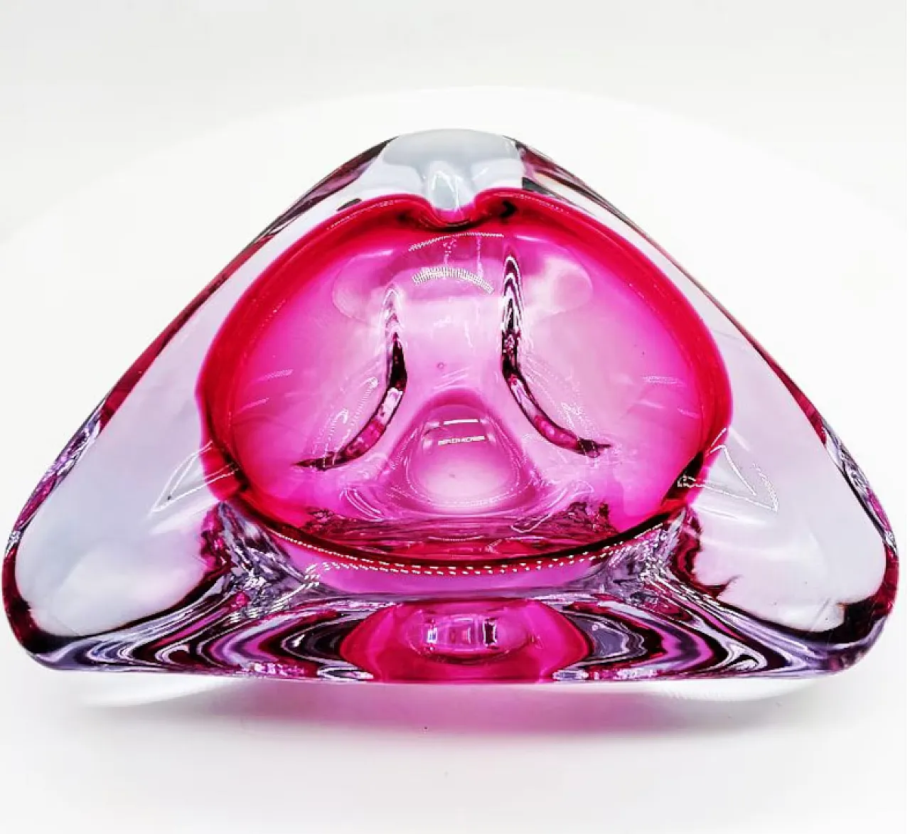 Triangular ashtray in Murano glass, 1960s 5