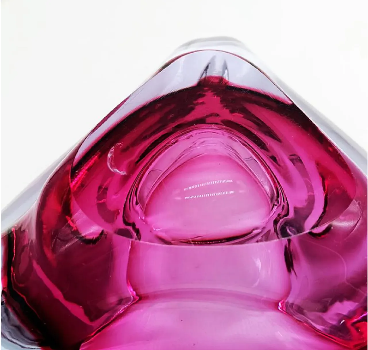 Triangular ashtray in Murano glass, 1960s 7