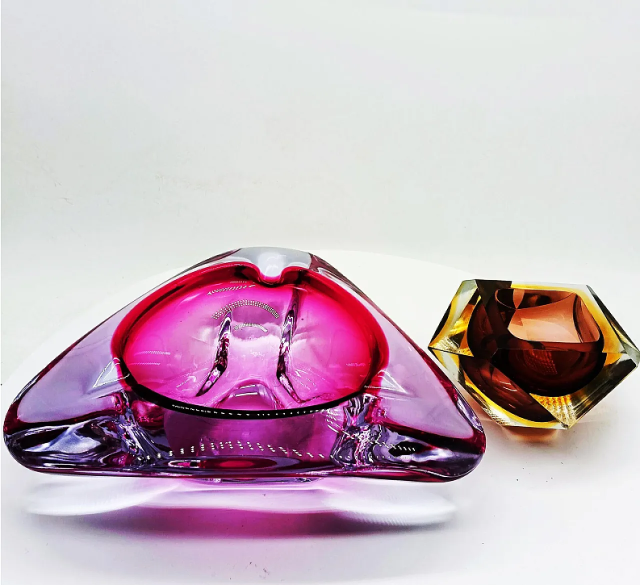 Triangular ashtray in Murano glass, 1960s 8