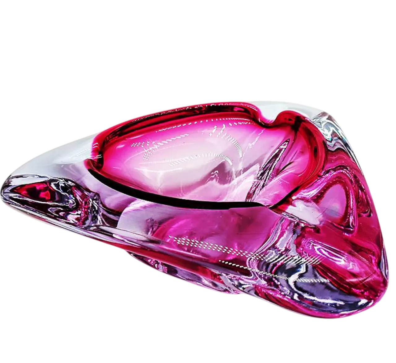 Triangular ashtray in Murano glass, 1960s 9