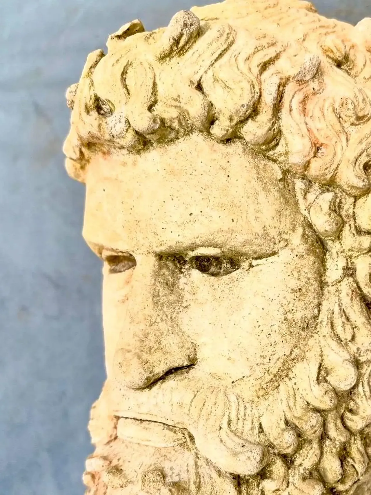 Bust of a bearded Greek man, stoneware sculpture, 18th century 5