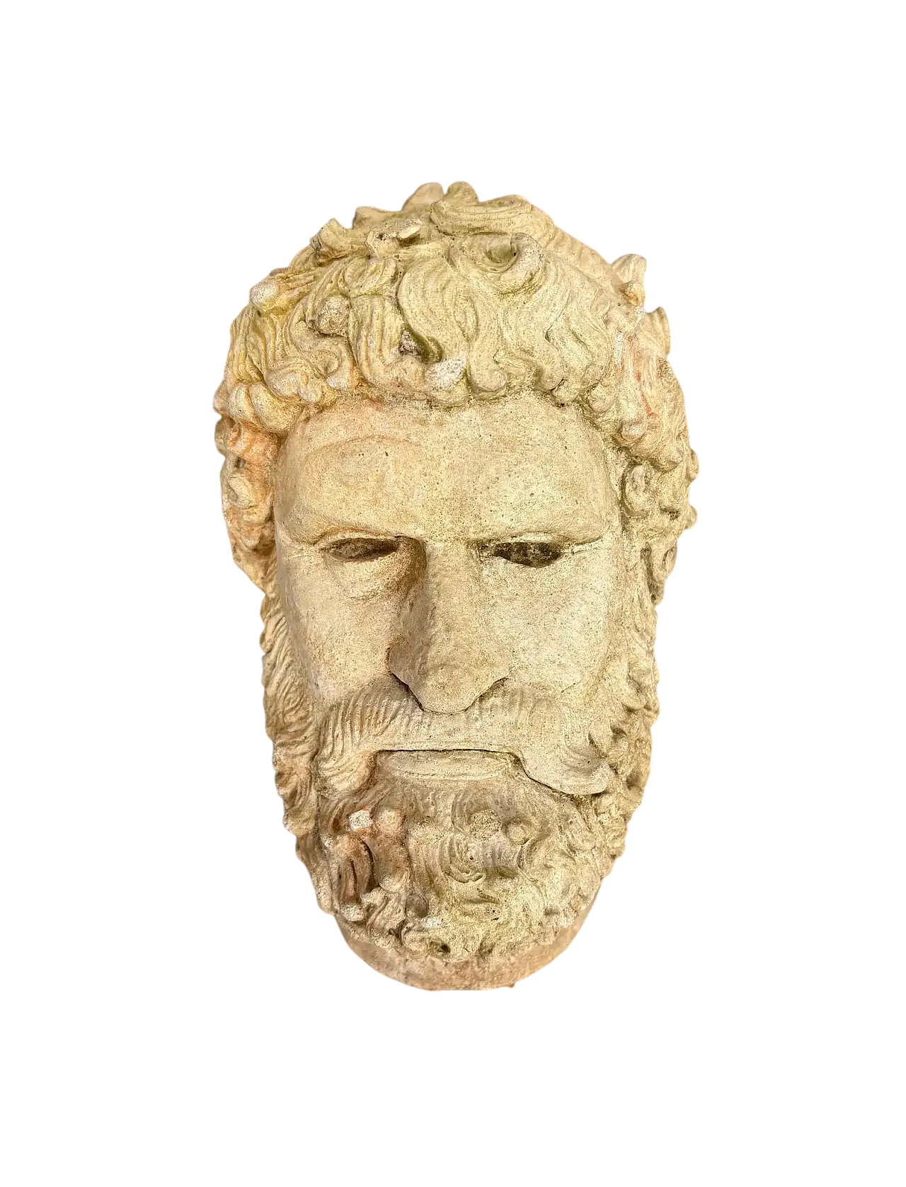 Bust of a bearded Greek man, stoneware sculpture, 18th century 8