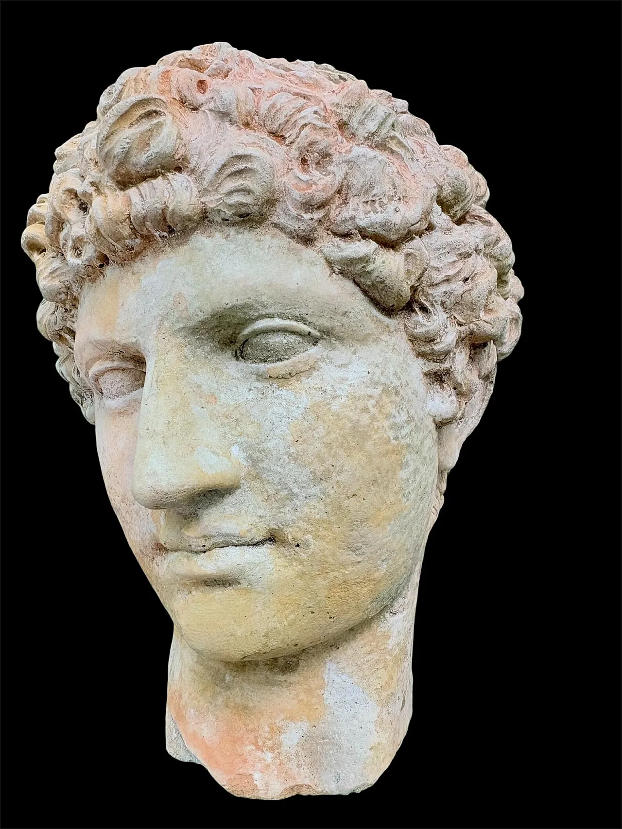 Bust of a young man, stoneware sculpture, 18th century 2