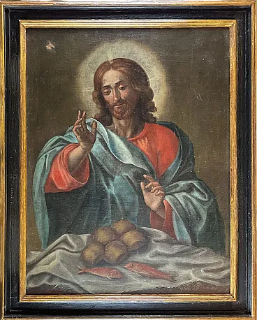 Cristo Benedicente con i Pani e i Pesci, Scuola Veneta, fine '600