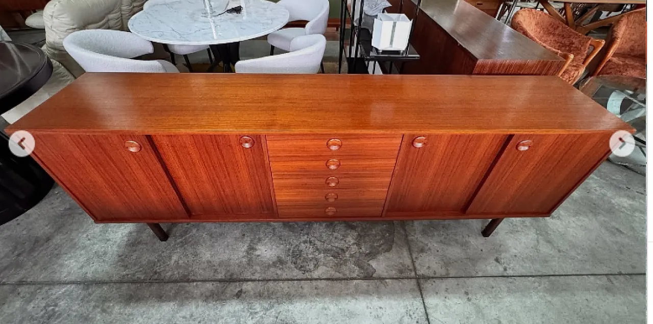 Teak wood chanting style sideboard, 1960s 4