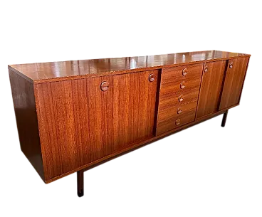 Credenza in stile scandivano in legno teak, anni ’60