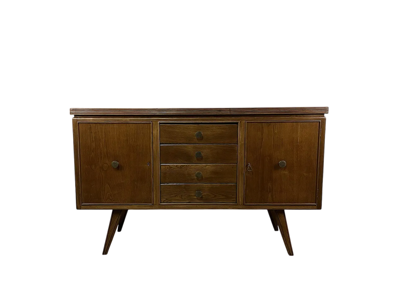 Oak wood sideboard cabinet, 1940s 14