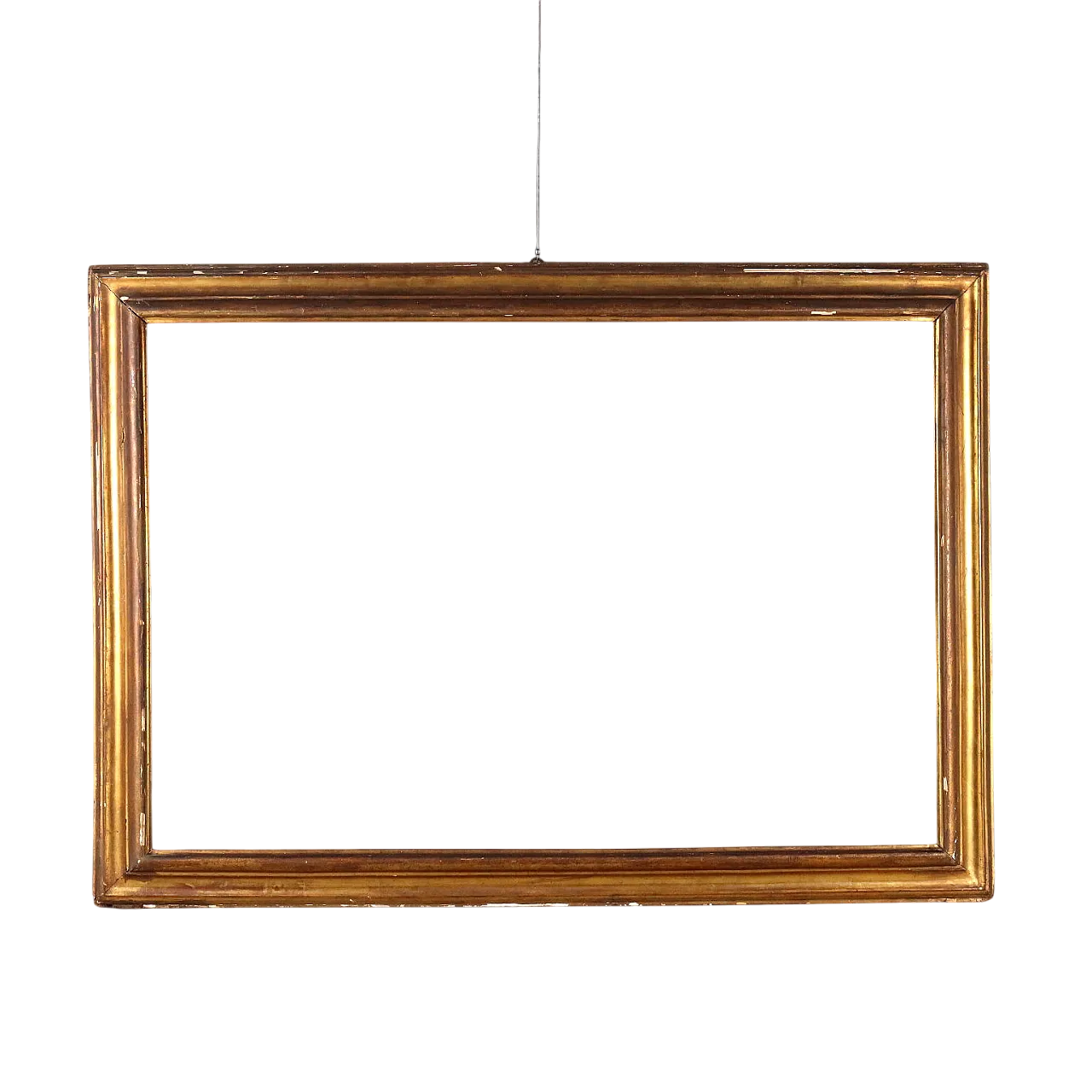 Shaped fir wood frame with gold leaf finish, 19th century 10