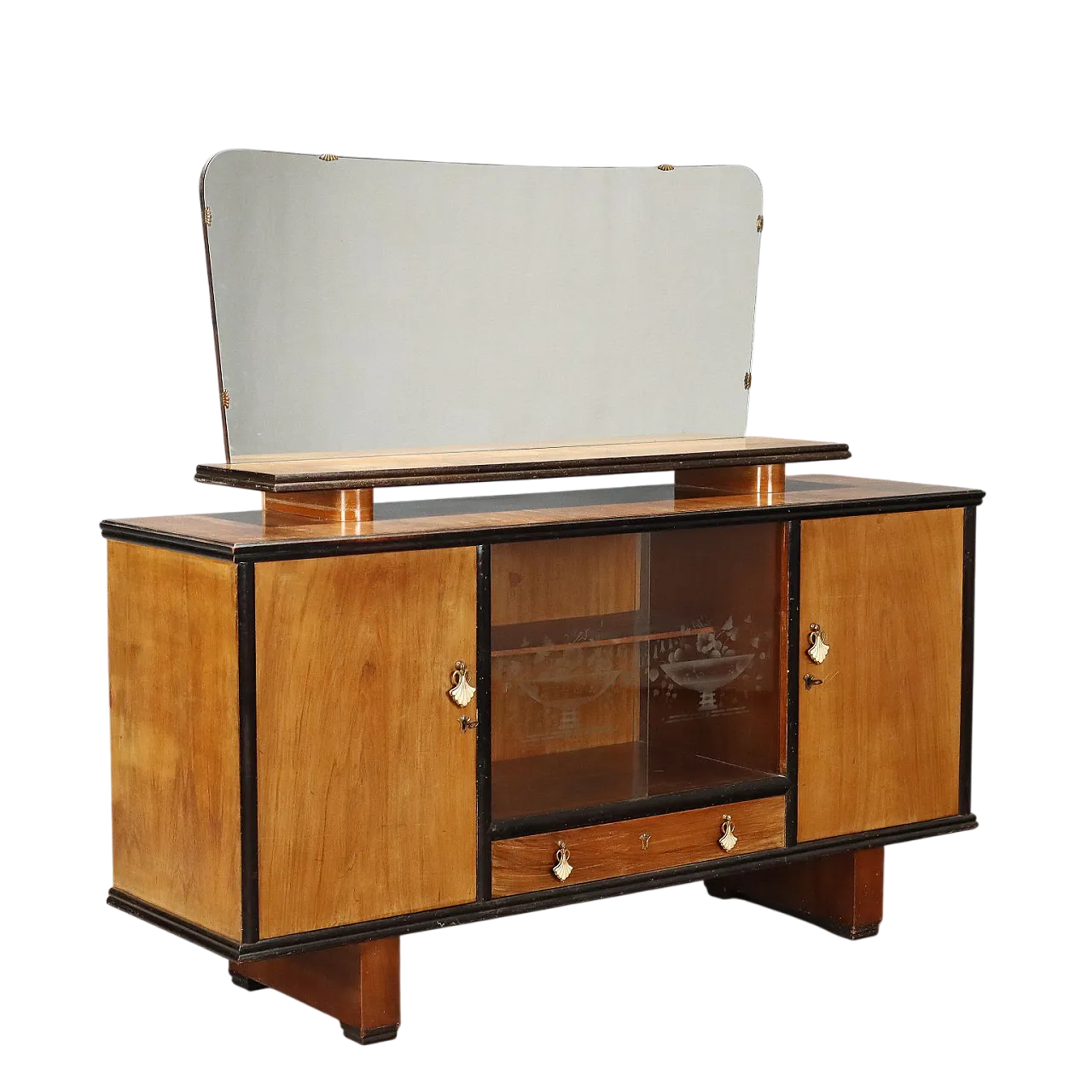 Credenza con impiallacciatura in noce, '800 11