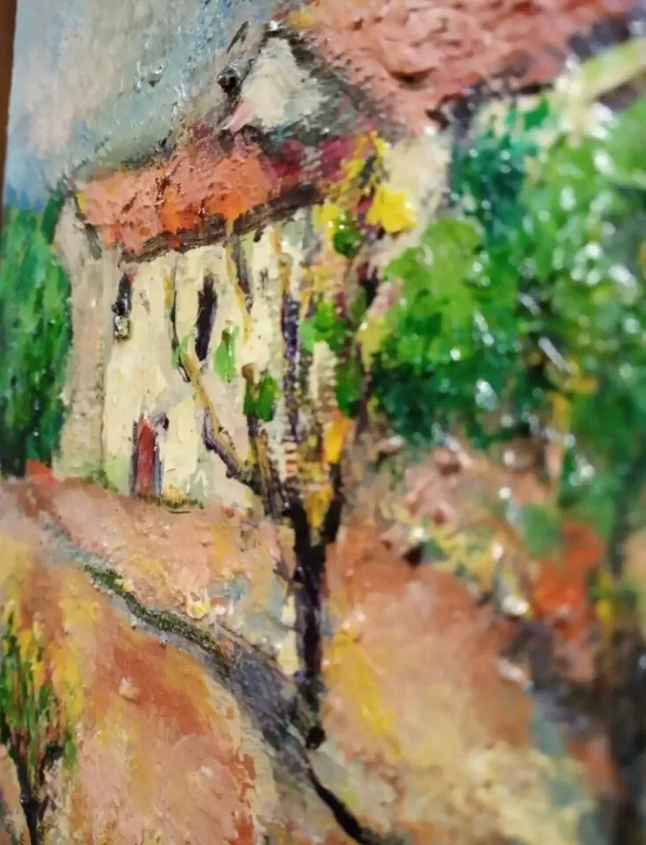 Impressionist oil painting of rural landscapes, 20th century 3