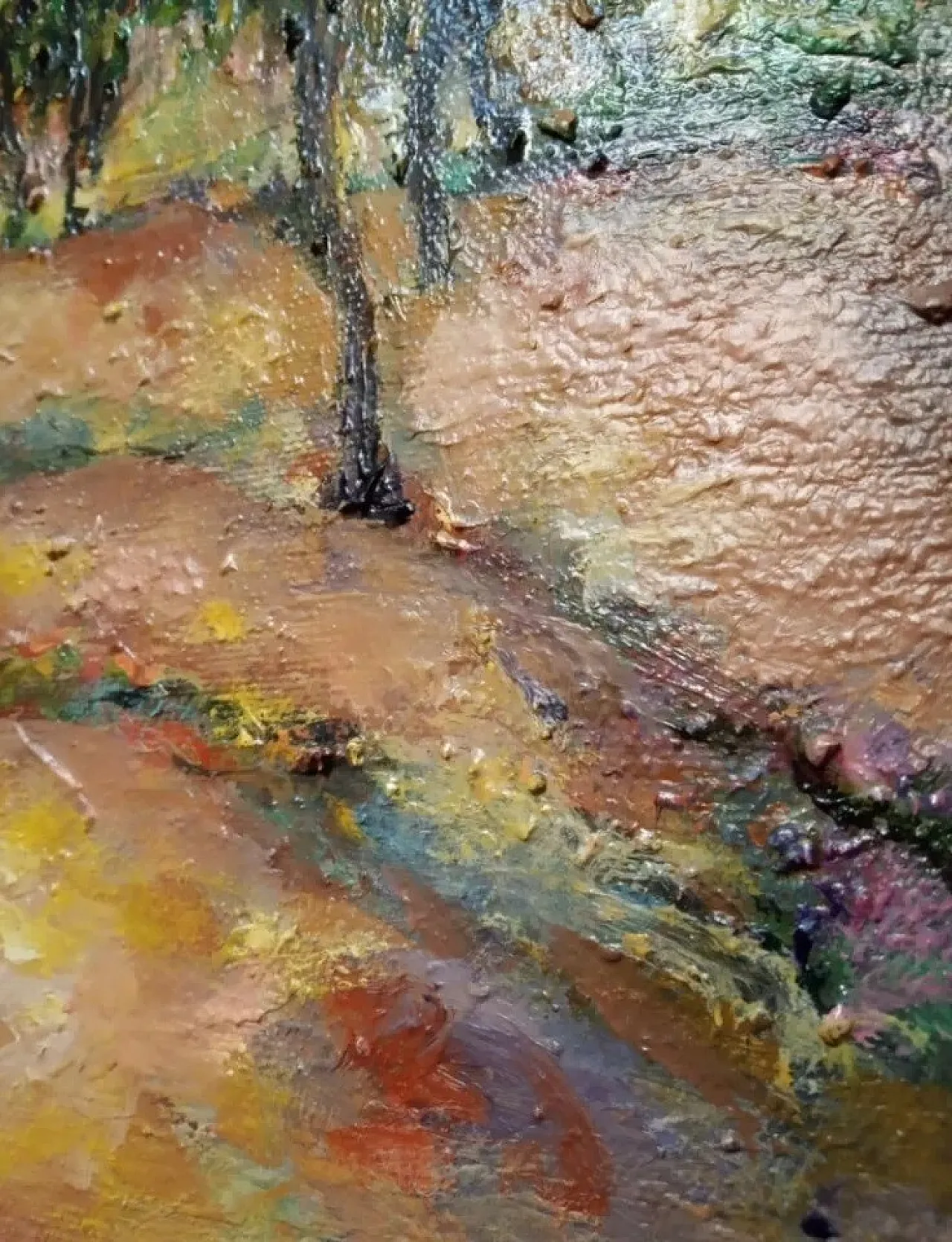 Impressionist oil painting of rural landscapes, 20th century 4