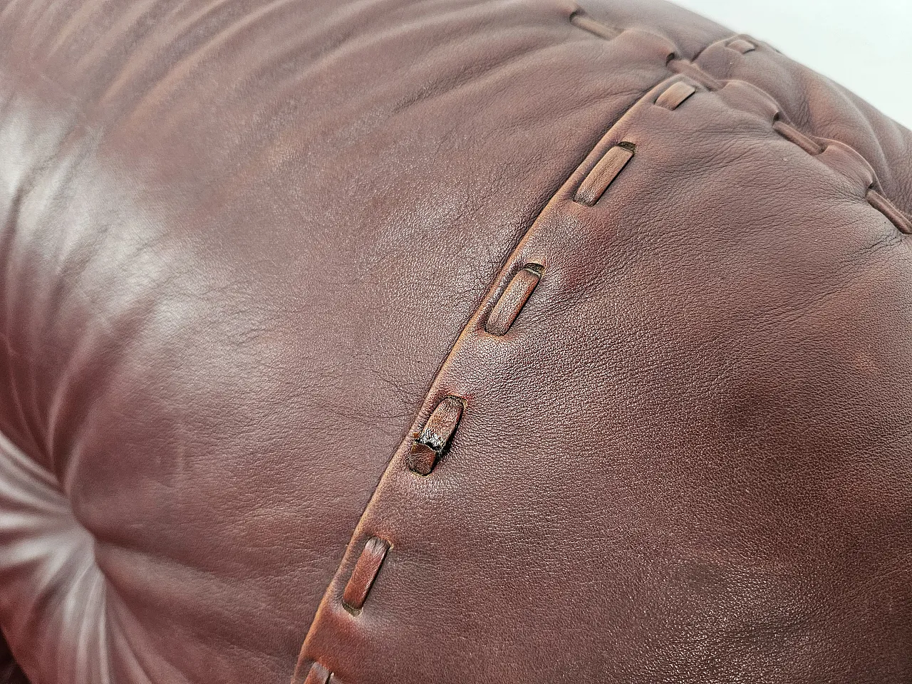 Sapporo armchairs by Mobilgirgi in 1970s brown leather 19