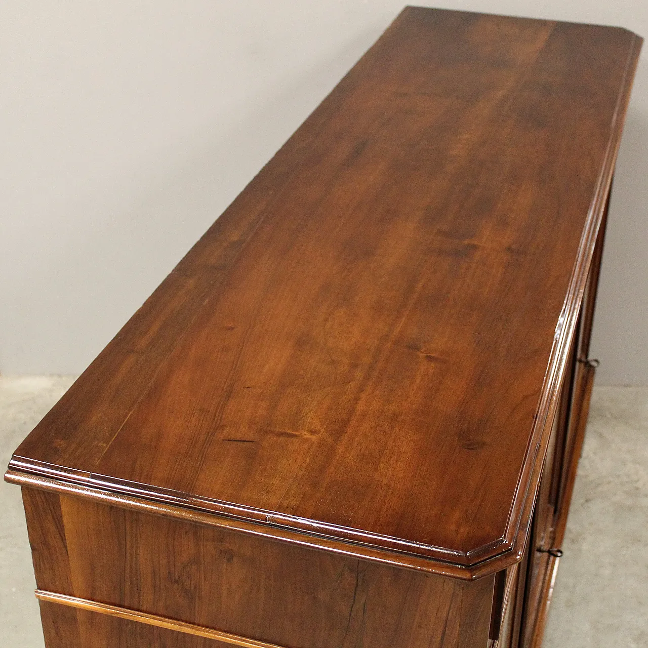 Credenza 3 ante Luigi Filippo in noce '800 5