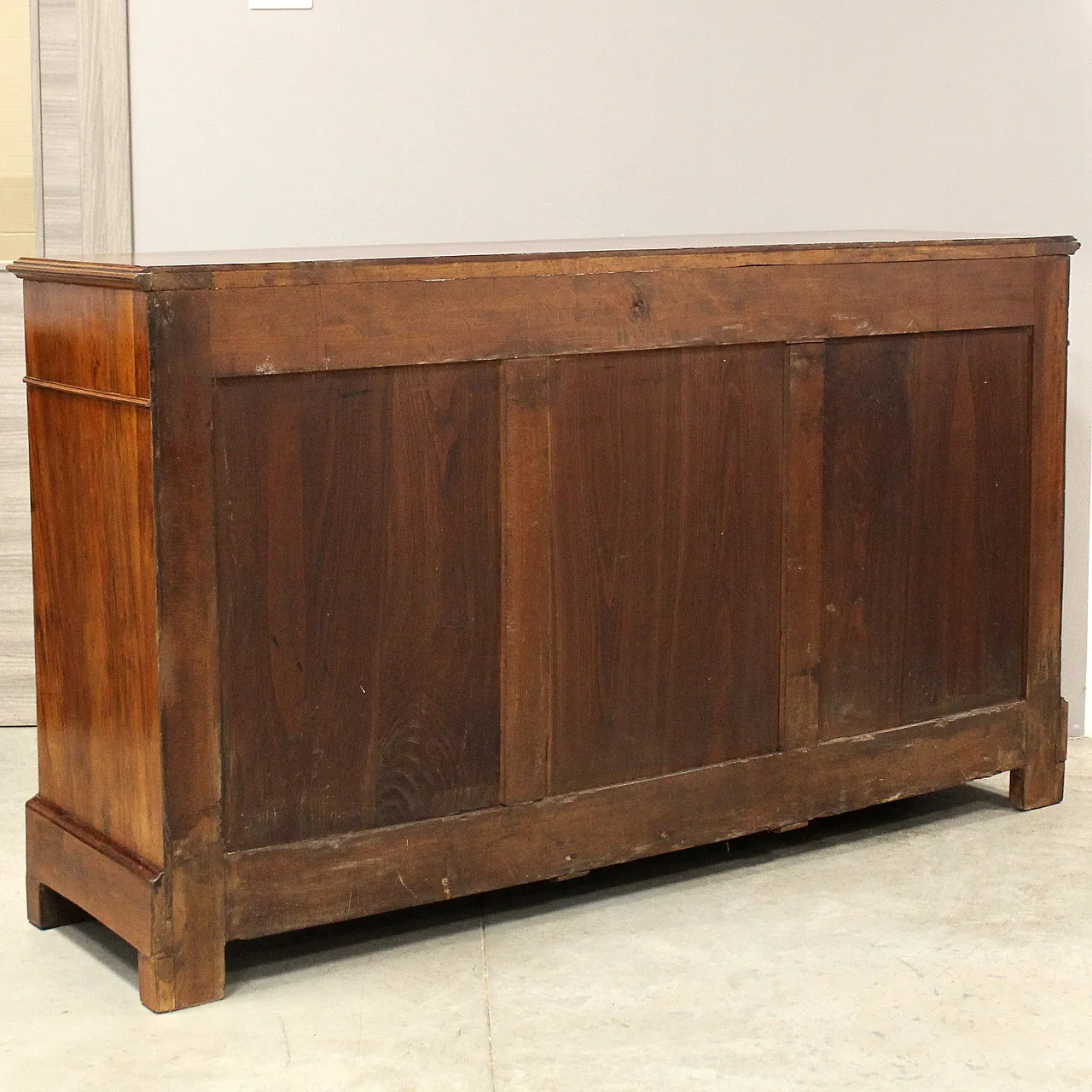 Credenza 3 ante Luigi Filippo in noce '800 9