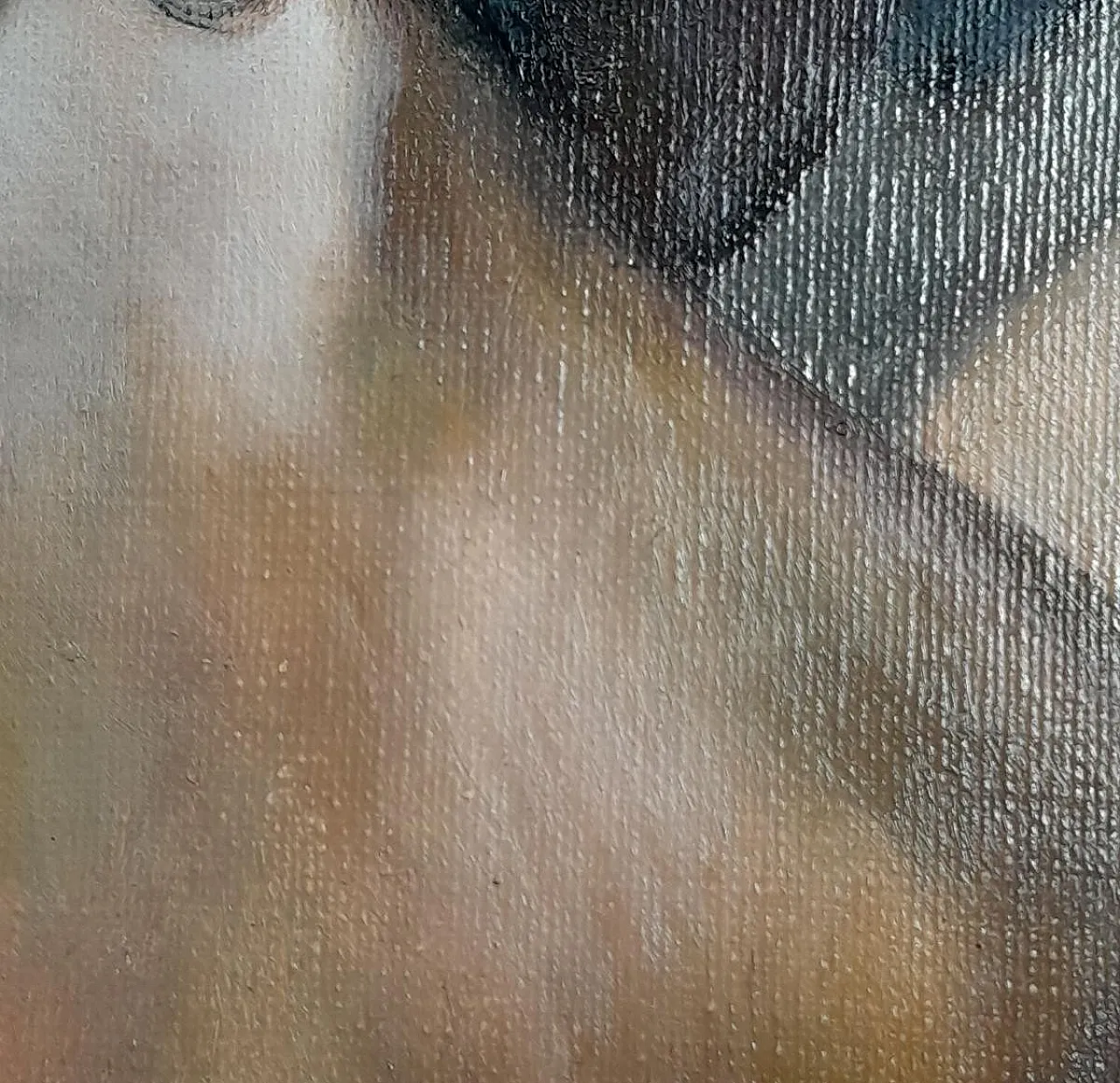 Oil painting, portrait of nude female, 20th century 4