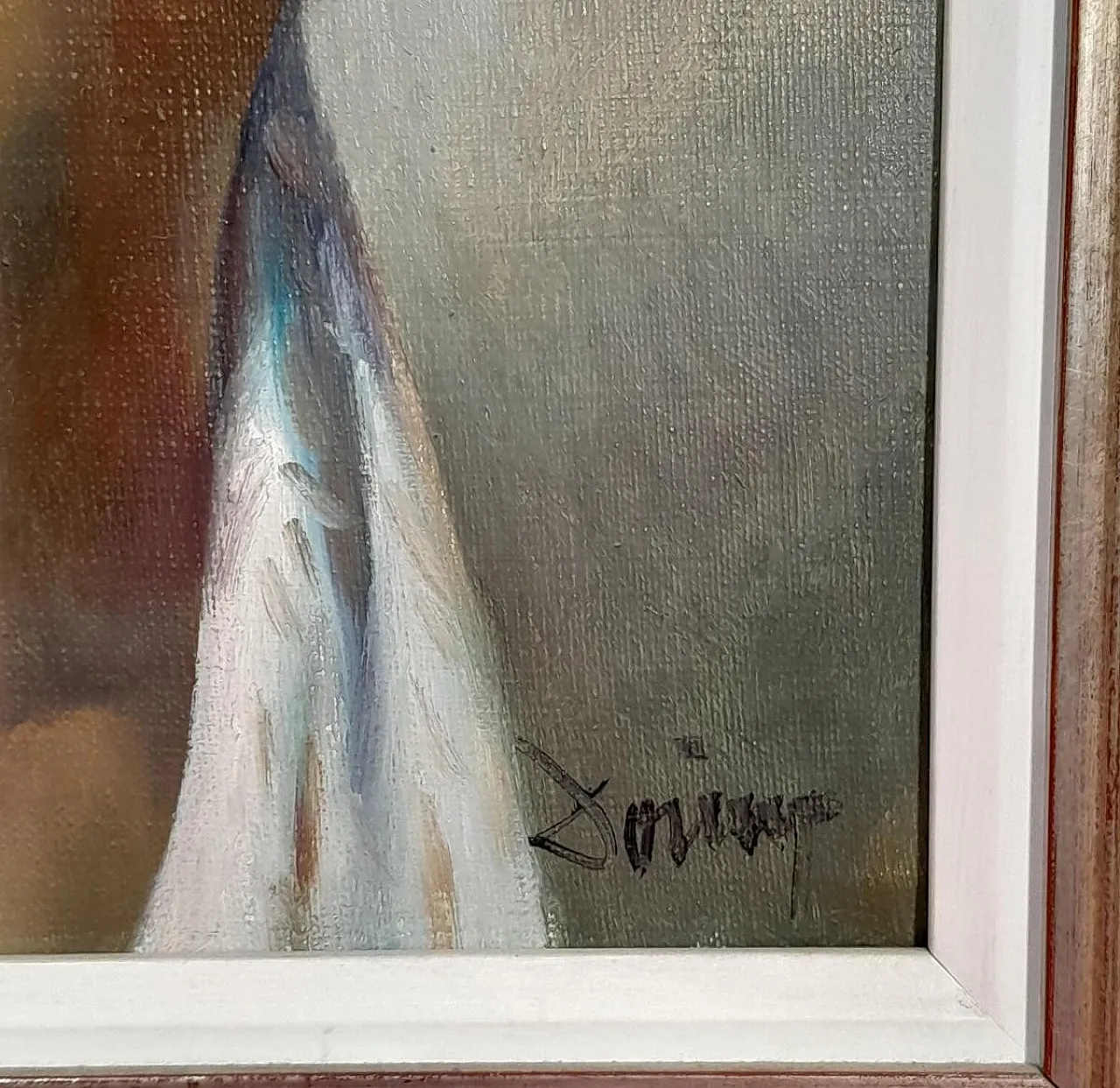 Oil painting, portrait of nude female, 20th century 5