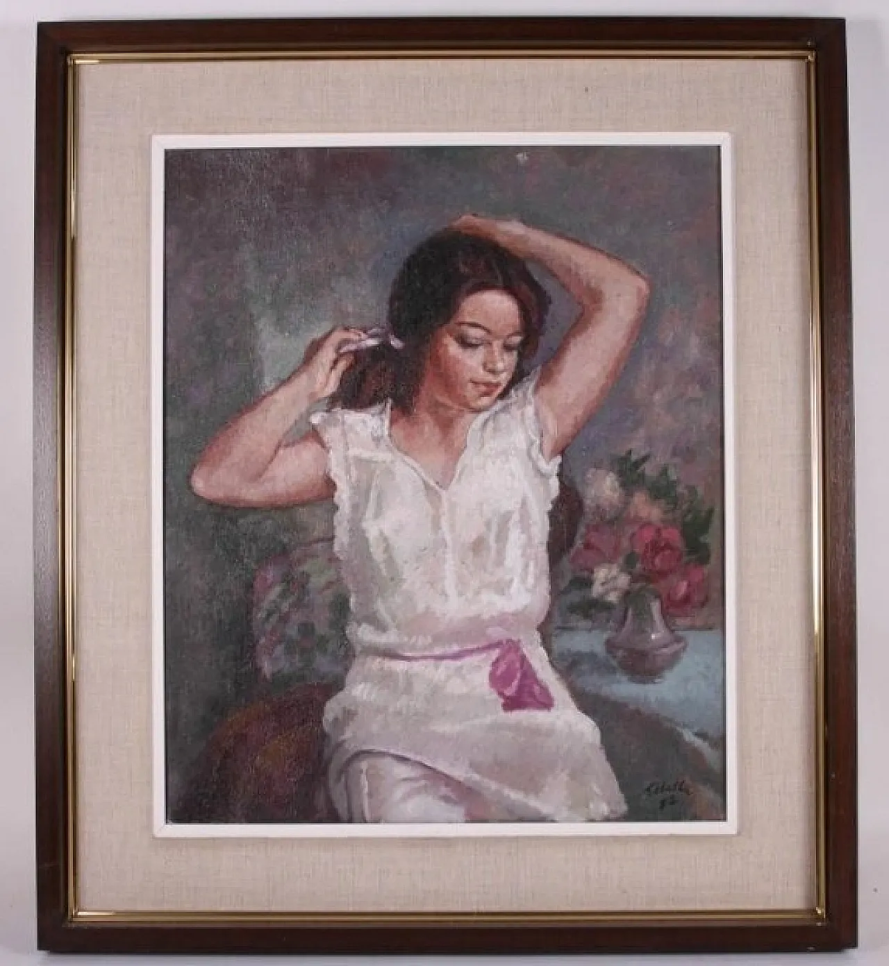 Portrait of a woman, oil painting, 20th century 1