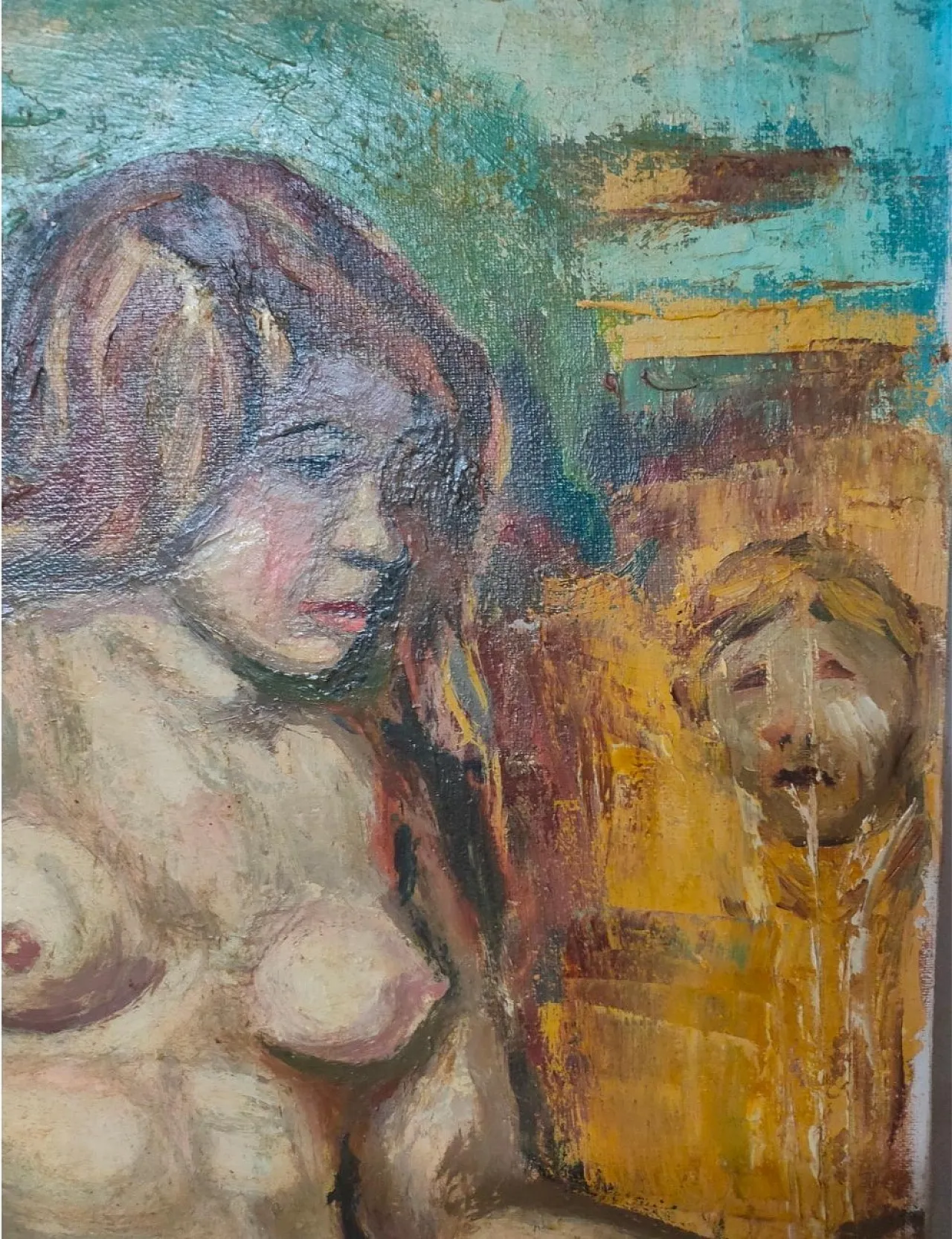 Nudo femminile, dipinto ad olio, '900 3