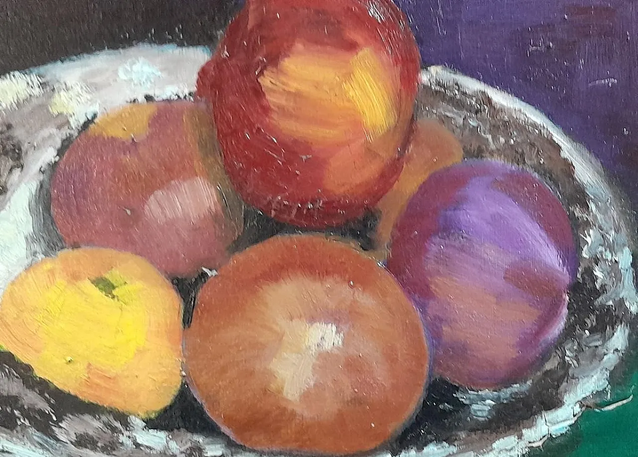 Impressionist still life fruit, oil painting, 20th Century 3