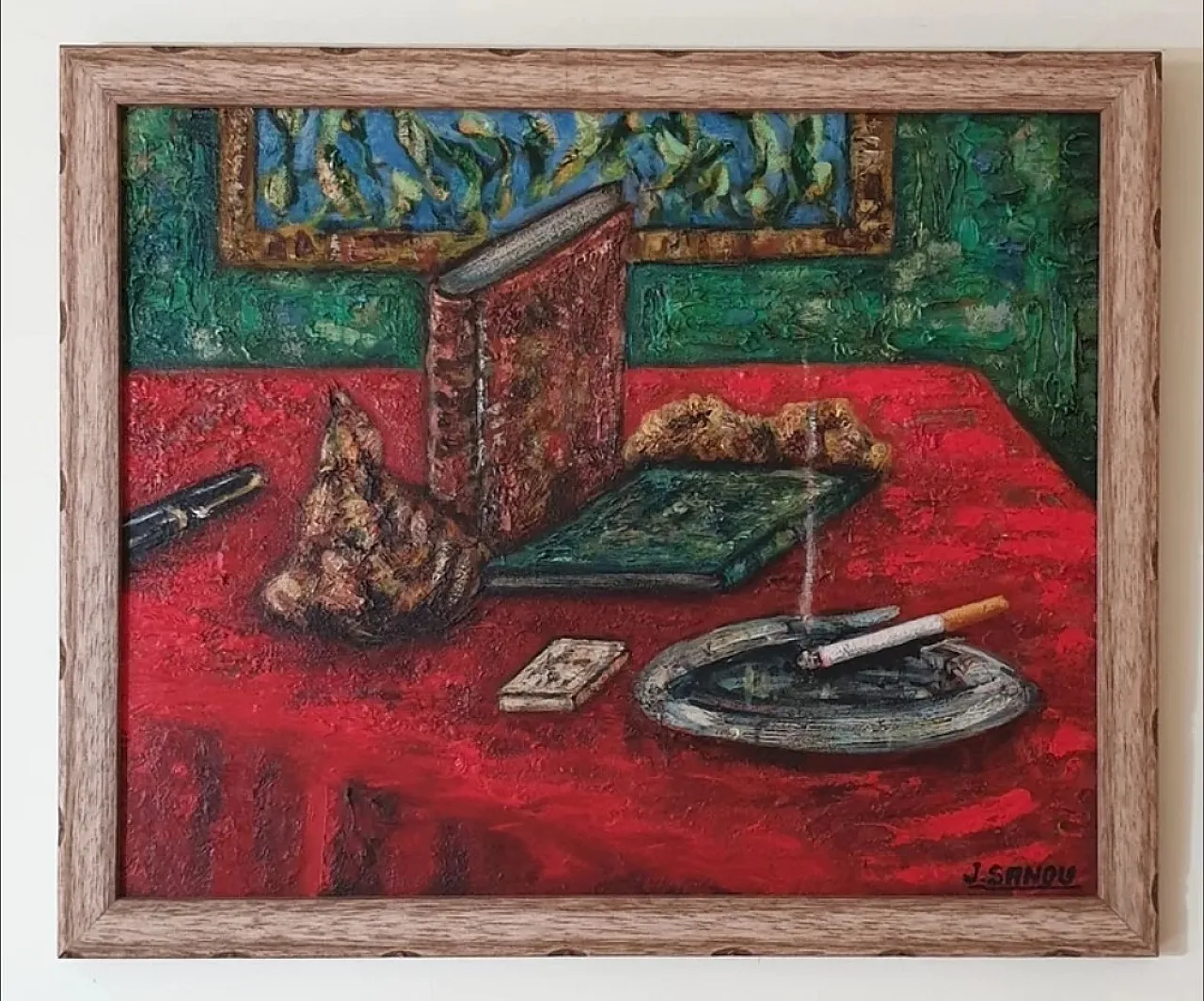 Impressionist still life cigarette painting, 20th Century 2