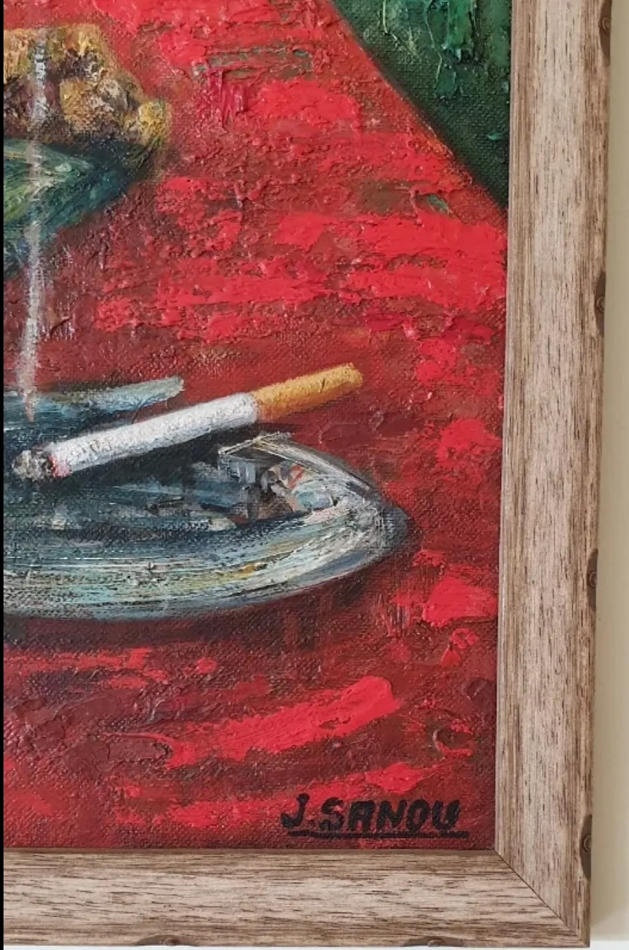 Impressionist still life cigarette painting, 20th Century 5